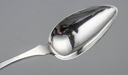 Norwegian Antique Silver Tablespoons (Set of 12) Bergen, Bors